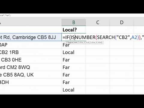 Excel IF Function: If Cell Contains Specific Text - Partial Match IF Formula Video