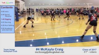 McKayla Craig - Class of 2017 - Libero - Volleyball Highlights