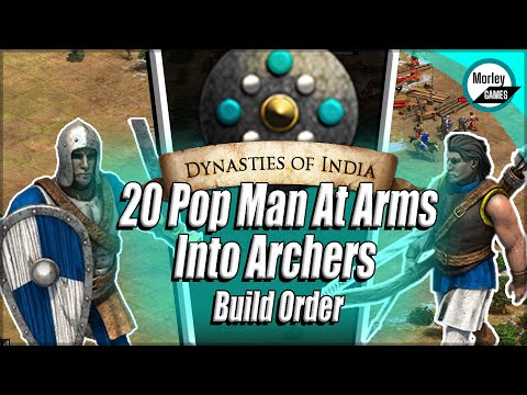 AOE2 Dravidians Build Order | 20 Pop Man at Arms into Archers