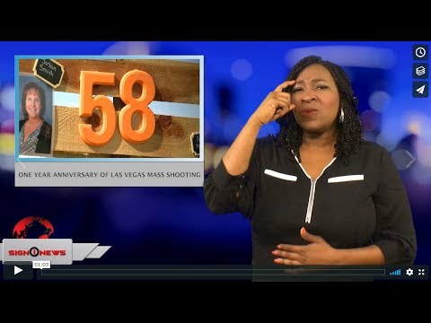 1 year anniversary of Las Vegas mass shooting (ASL - 10.1.18)