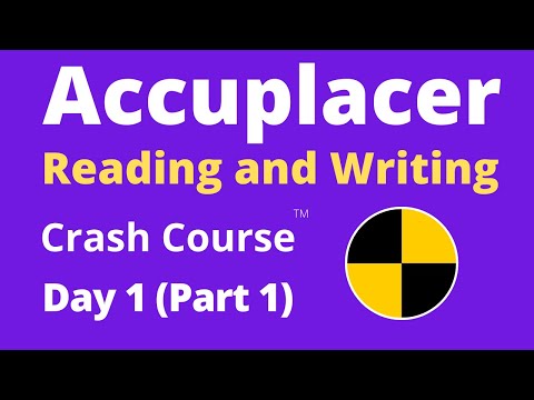 Accuplacer Reading and Writing Crash Course! - Day 1 (Part 1)