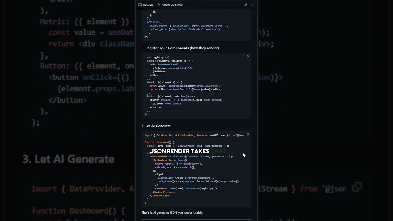 JSON Render: Letting AI generate dashboards, widgets, and data visualizations safely