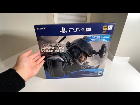 Jet Black PS4 Pro Unboxing (Modern Warfare Bundle)