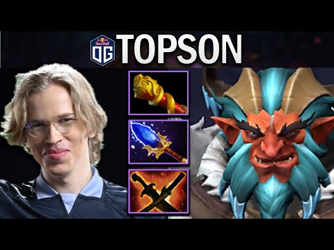 OG.TOPSON TROLL WARLORD IN A PRO MATCH - DOTA 2 7.29 GAMEPLAY