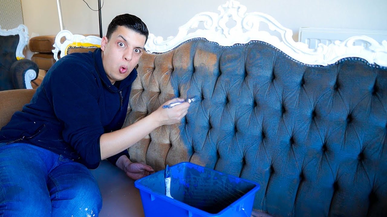 J'ai Peint le Tissus de mes Fauteuils, le résultat est fou !!