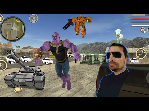 Vegas Crime Simulator | Transformer Robot Destroy Superman Sea Police  Escape Android Gameplay