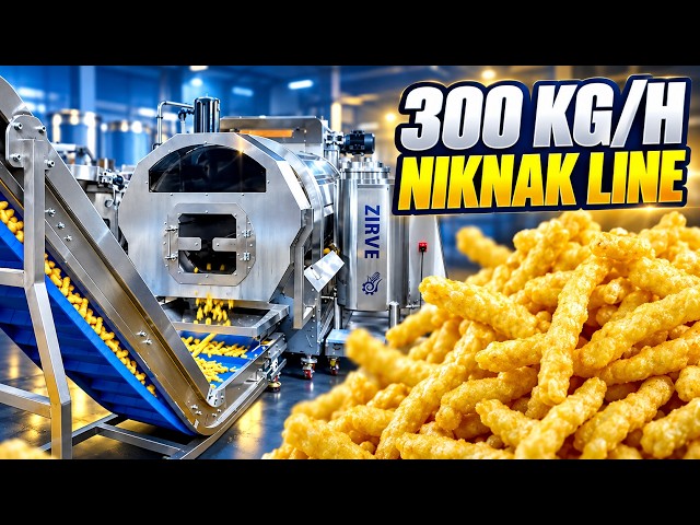 zirve extrusion | خط إنتاج مقرمشات نيك ناك بطاقة 300 كغ/ساعة | ZIRVE CH300-E