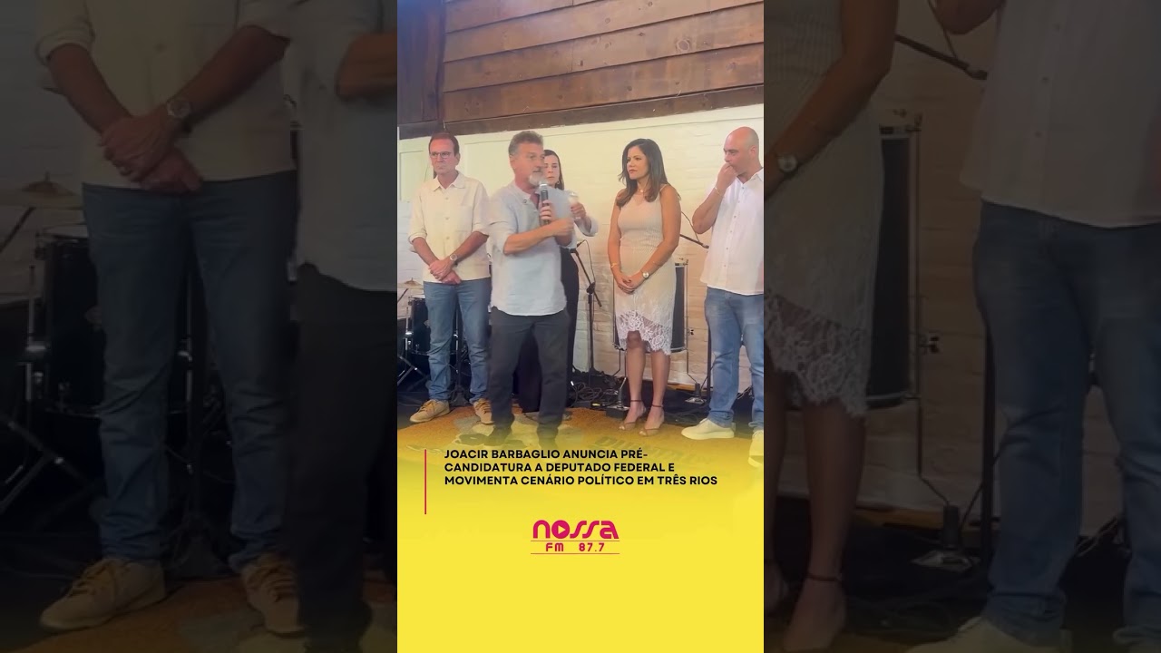 O ex-prefeito de Três Rios, Joacir Barbaglio Pereira, anunciou sua pré-candidatura a deputado federal, reacendendo o debate político na cidade e em toda a região Centro-Sul Fluminense.