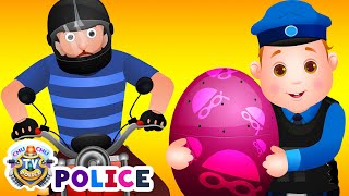 ChuChu TV Police Chase Thief in Police Helicopter &amp; Save Pet Animals in Giant Surprise Eggs for Kids