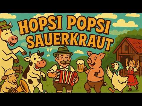 Hopsi Popsi Sauerkraut – Lustiges bayerisches Lied für Kinder & Familien | Volksmusik Animation