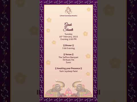 Vatsal + Shreya Digital Wedding Invitiation