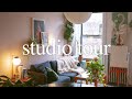 Artist studio tour | Brooklyn home illustration studio, replete with lush plants & colorful art
