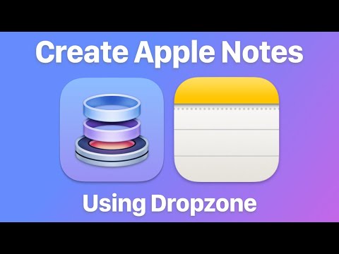 Dropzone 4 Create Apple Note Action Demo