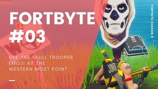 Fortbyte #03 Location: Use The Skull Trooper Emoji At The Western Most Point