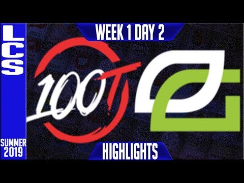 100 vs OPT Highlights | LCS Summer 2019 Week 1 Day 2 | 100 Thieves vs Optic Gaming