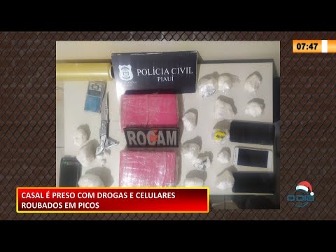 Casal é preso com mais de 3kg de drogas e celulares roubados em Picos 15 12 2020