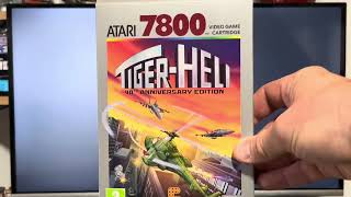 Atari 7800 Tiger Heli gameplay, shmup