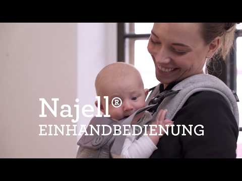Najell Babytrage mit Einhandbedienung