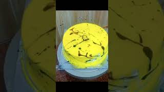 Design using finger only😱 | Neutral Gel Cake Decoration Idea | #shorts #youtubeshorts #cakedesign