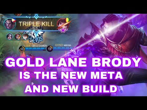 GOLD LANE BRODY IS THE NEW META AND NEW BUILD  | 🔥 WATCH MY GAMEPLAY (LIVESTREAM) HERO BRODY🔥