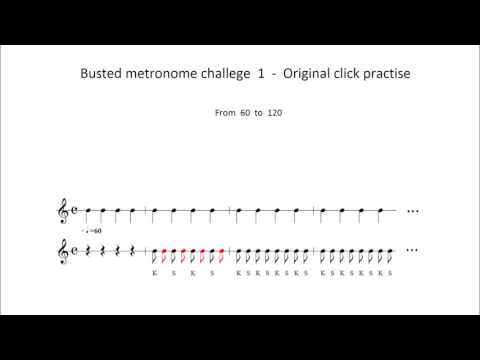 Busted metronome challenge  1  -  From 60 to 120  -  Original click