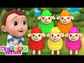 Five Cute Sheep Jumping In The Shed More Kids Songs Meeko S Family