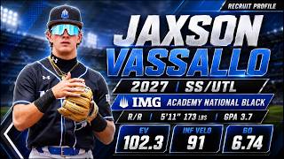 Jaxson Vassallo | 2027 | IMG Academy National Black | 102.3 EV | 91 INF | 6.74 60
