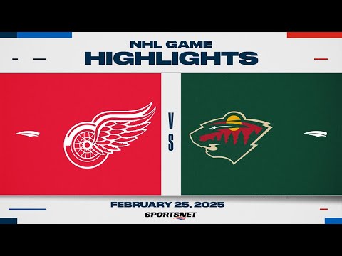 NHL Highlights | Red Wings vs. Wild - February 25, 2025