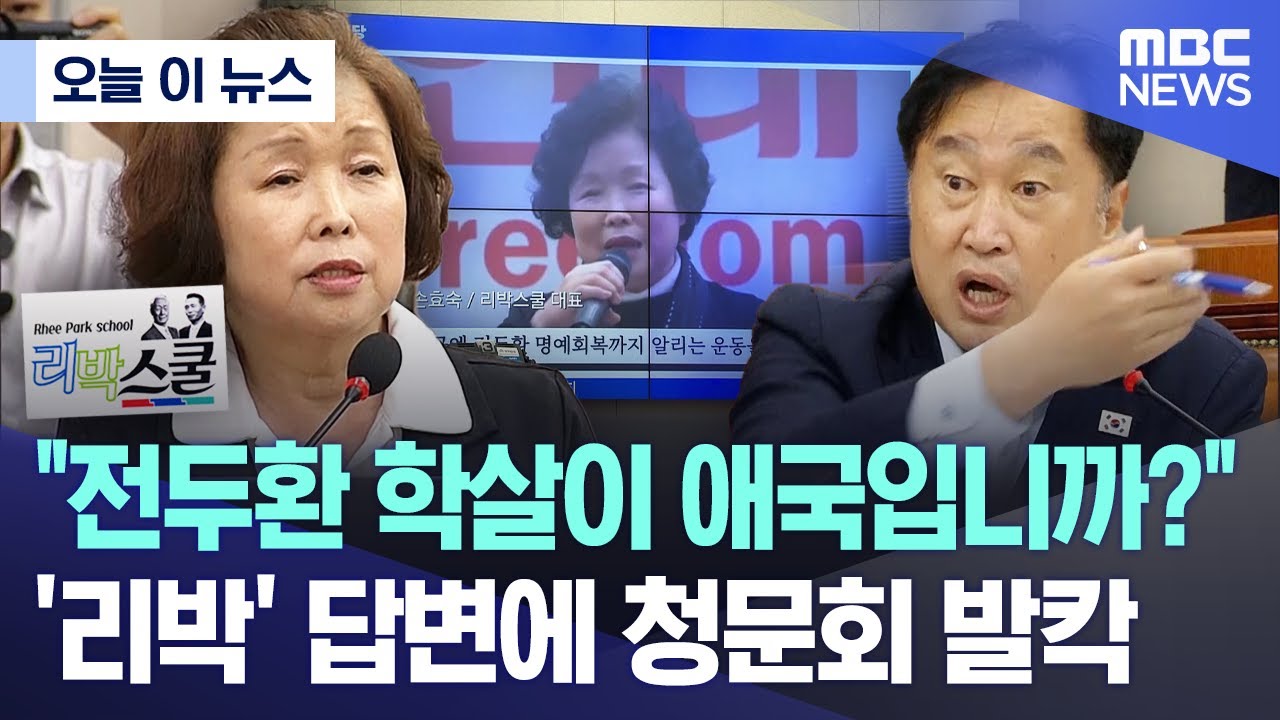 "전두환 학살이 애국입니까?"..'리박' 답변에 청문회 발칵