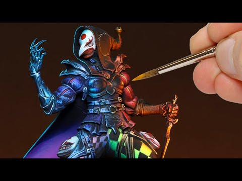 Pintando un Arlequín tan colorido como oscuro | Figura oficial para Kimera Models