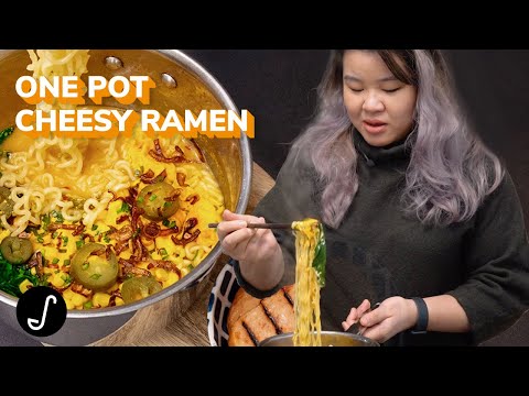 How to Cook with Whitney: Easy One Pot Cheesy Ramen Recipe for a Quick Dinner