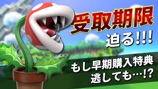 スマブラSPECIAL早期購入特典"パックンフラワー"の受け取り準備はOK？受け取り期限迫る！もし早期購入特典逃した場合でも〇〇で入手可能！？【大乱闘スマッシュブラザーズSPECIAL】