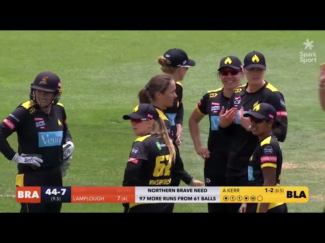 100th Wicket for Melie Kerr | Blaze v Brave | SHORT HIGHLIGHTS | Dream11 Super Smash | Basin Reserve