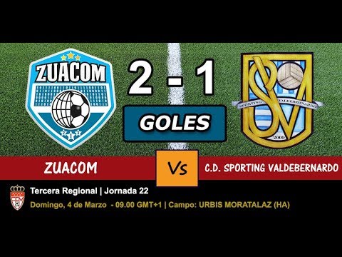 Vídeo de los goles del partido ZUACOM 2 - C.D. SPORTING VALDEBERNARDO 1, JORNADA 22