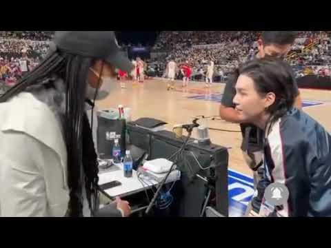 BTS 💜SUGA & Naomi Osaka @Japan basketball game 💜 Armyyy subscribe plssss 💜