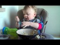 Gabe Eating Oatmeal With Spoon