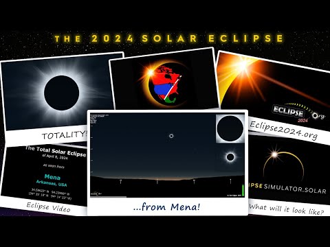 The Total Solar Eclipse of April 8, 2024 from Mena, AR
