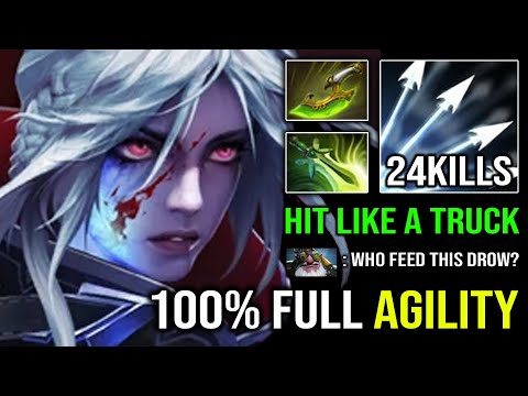 WTF Full Agility Speed 7.32 Drow Ranger Instant Delete Enemy with Butterfly Swift Blink Dota 2