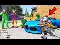 Franklin Anonymous Hacker Ambushed By Jokers Army In GTA 5 SHINCHAN And CHOP