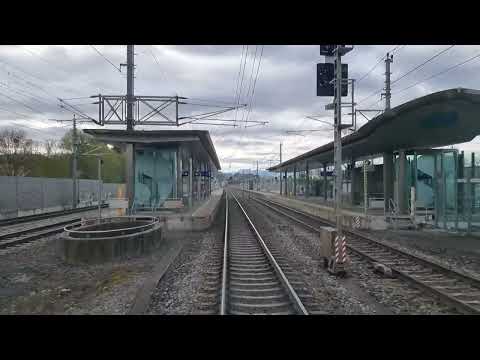 Führerstandmitfahrt Freilassing - Salzburg. Jazda w kabinie maszynisty na przejściu granicznym DE/AT