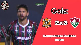 Gols: Nova Iguaçu 2x3 Fluminense - Campeonato Carioca 2026