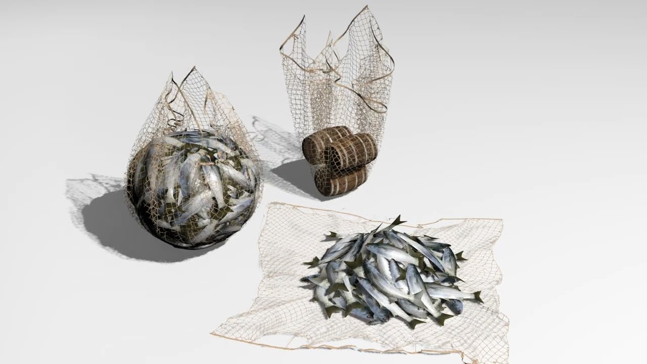 Rede de pesca Modelo 3D
