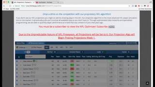 NFL Fantasy Cruncher Tutorial