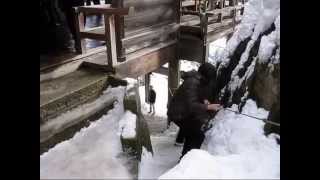 preview picture of video '山寺参道　冬景色 [ Yamadera temple (Rissyaku-ji)  snow scean ]'