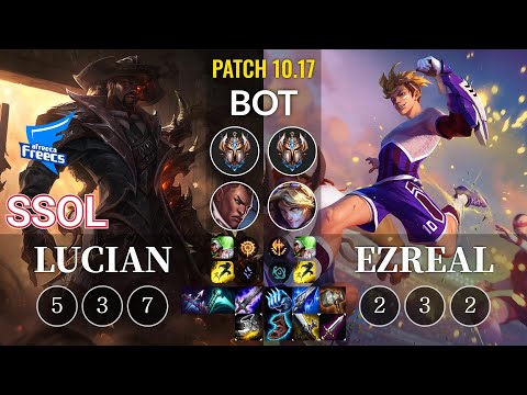 AF SSol Lucian vs Ezreal Bot - KR Patch 10.17