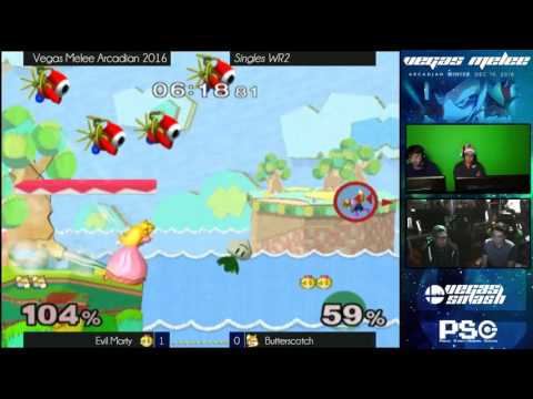 Arcadian Winter 2016 - Melee - Singles - WR2 - Butterscotch (Fox) vs Evil Morty (Peach)
