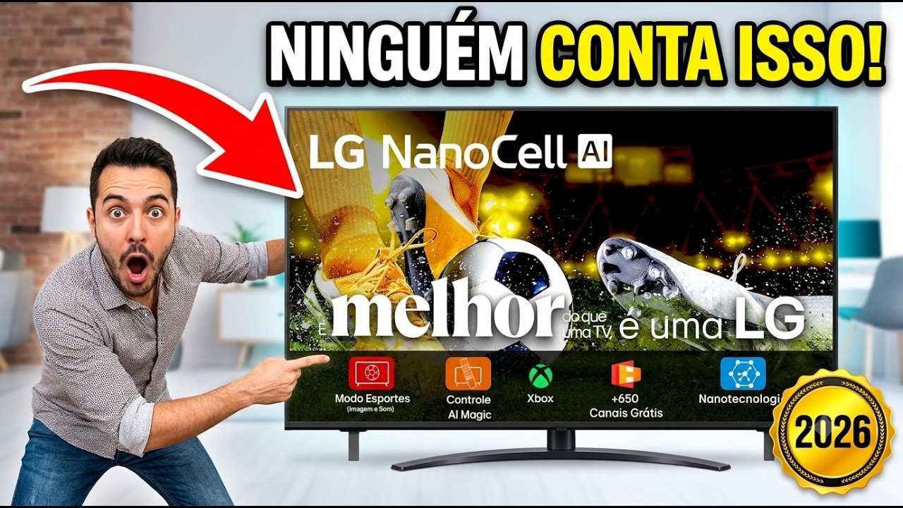 Miniatura da avaliação em vídeo de Smart TV LG NanoCell NANO80 50 Polegadas