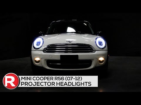 DIY Install: Spec-D Projector Headlights Mini Cooper R56 (07-12) DRL LED Halo Black or Chrome