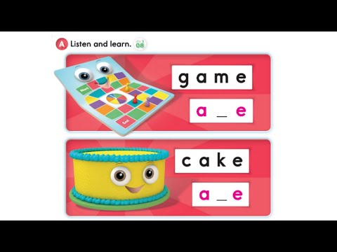 Oxford Phonics World student book level 3 - long vowels - disc 1 - unit 1 - long a - ame ake - game