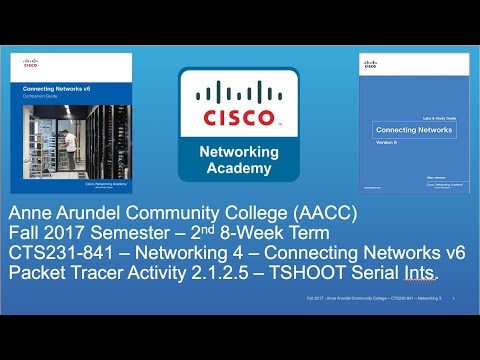 AACC - CTS231 - Connecting Networks v6 - Fall 2017 - TSHOOT Serial Links 2.1.2.5 - Week #1